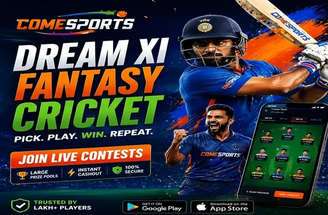 Come (come 11) fantasy cricket & matchday visual 1
